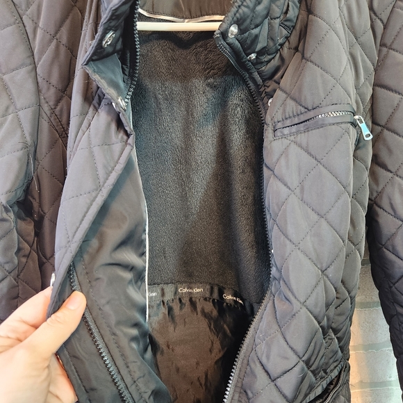 Calvin Klein Womens Quilted Water Resistant Full Zip Coat Size M - Picture 4 of 15
